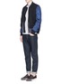 Figure View - Click To Enlarge - LANVIN - Contrast sleeve and back Merino wool sweater