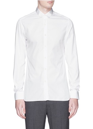 Main View - Click To Enlarge - LANVIN - Grosgrain collar cotton poplin shirt