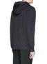 Back View - Click To Enlarge - LANVIN - Twill front bonded jersey zip hoodie