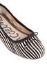Detail View - Click To Enlarge - SAM EDELMAN - 'Felicia' zebra shearling ballerina flats