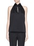 Main View - Click To Enlarge - JASON WU - Keyhole front sateen crepe halter neck top