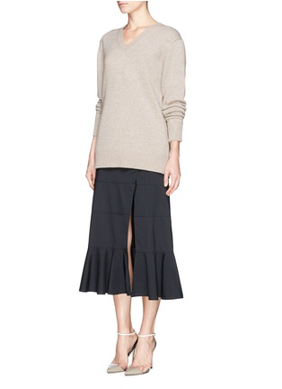 Figure View - Click To Enlarge - JASON WU - Cashmere mélange V-neck sweater