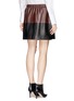Back View - Click To Enlarge - VINCE - Colourblock leather skirt