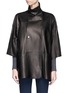 Main View - Click To Enlarge - VINCE - Double breasted leather cape coat