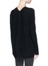 Back View - Click To Enlarge - VINCE - Directional rib double V-neck cashmere sweater