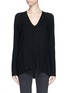 Main View - Click To Enlarge - VINCE - Directional rib double V-neck cashmere sweater