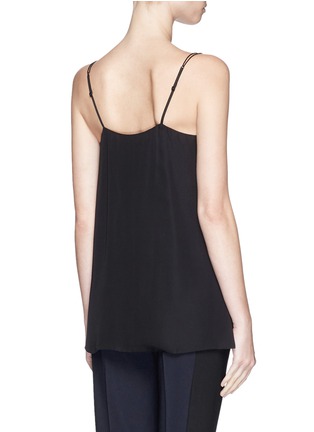 Back View - Click To Enlarge - VINCE - Ladder stitch trim silk chiffon camisole