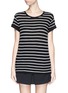 Main View - Click To Enlarge - VINCE - Feeder stripe rolled cuff slub cotton T-shirt