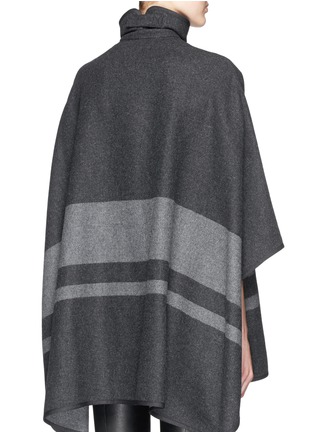 Back View - Click To Enlarge - VINCE - Double breasted blanket stripe cape