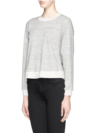 Front View - Click To Enlarge - VINCE - Ribbed trim cotton blend sweater