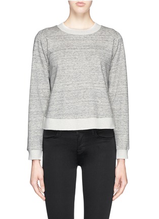 Main View - Click To Enlarge - VINCE - Ribbed trim cotton blend sweater
