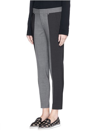 Front View - Click To Enlarge - VINCE - Colourblock wool blend pants