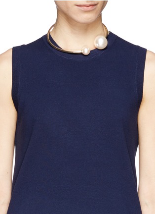 Figure View - Click To Enlarge - KENNETH JAY LANE - Large pearl choker necklace