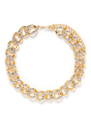 Main View - Click To Enlarge - KENNETH JAY LANE - Crystal pavé chunky curb chain necklace