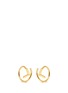 Main View - Click To Enlarge - MARIA BLACK - Check twirl gold plated earrings
