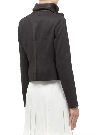 Back View - Click To Enlarge - VINCE - Wide-collar contrast panel jacket