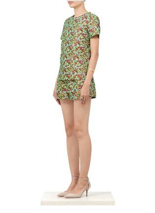 Figure View - Click To Enlarge - ELIZABETH AND JAMES - Jody floral jacquard shorts