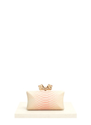 Back View - Click To Enlarge - OVERTURE JUDITH LEIBER - Python crystal-detailed clutch