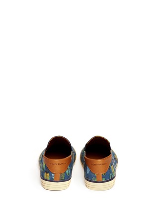 Back View - Click To Enlarge - TORY BURCH - Miles beetle print slip-ons