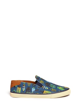 Main View - Click To Enlarge - TORY BURCH - Miles beetle print slip-ons