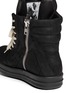 Detail View - Click To Enlarge - RICK OWENS  - Geobasket suede high-top sneakers