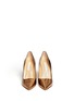 Figure View - Click To Enlarge - DIANE VON FURSTENBERG SHOES - Bethany metallic leather pumps