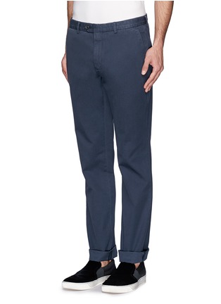 Front View - Click To Enlarge - HARDY AMIES - Cotton-twill chinos