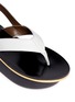 Detail View - Click To Enlarge - MARNI - Textured leather thong flatform sandals