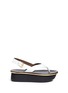 Main View - Click To Enlarge - MARNI - Textured leather thong flatform sandals