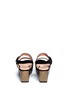 Back View - Click To Enlarge - CLERGERIE - Frak tomette metallic leather flatform sandals
