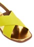 Detail View - Click To Enlarge - MARNI - Textured cross strap leather sandals