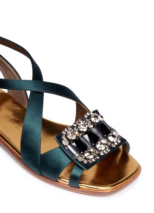 Detail View - Click To Enlarge - MARNI - Jewel satin sandals