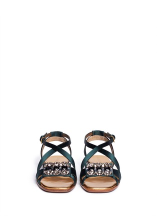 Figure View - Click To Enlarge - MARNI - Jewel satin sandals