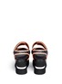 Back View - Click To Enlarge - MARNI - Patent leather trim glitter flatform sandals