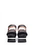 Figure View - Click To Enlarge - MARNI - Patent leather trim glitter flatform sandals