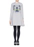 Main View - Click To Enlarge - KENZO - Tiger embroidery flare sweatshirt dress