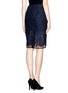 Back View - Click To Enlarge - MSGM - Lace overlay gauze pencil skirt
