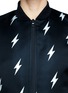 Detail View - Click To Enlarge - NEIL BARRETT - Thunderbolt print satin bomber jacket