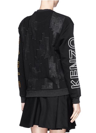 Back View - Click To Enlarge - KENZO - Jagged embroidery wool blend sweatshirt