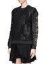 Front View - Click To Enlarge - KENZO - Jagged embroidery wool blend sweatshirt