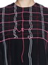 Detail View - Click To Enlarge - KENZO - Neon abstract check embroidery blouse