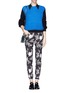 Figure View - Click To Enlarge - KENZO - Grenade collar detail colourblock sweater