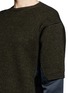 Detail View - Click To Enlarge - NO.21 - Lace hem satin trim wool-alpaca sweater