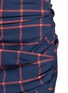 Detail View - Click To Enlarge - THAKOON ADDITION - Windowpane check print tassel scarf wrap skirt