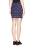 Back View - Click To Enlarge - THAKOON ADDITION - Windowpane check print tassel scarf wrap skirt