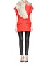 Main View - Click To Enlarge - MSGM - Coyote fur collar wool gilet