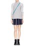 Figure View - Click To Enlarge - KENZO - Cutout flap skirt