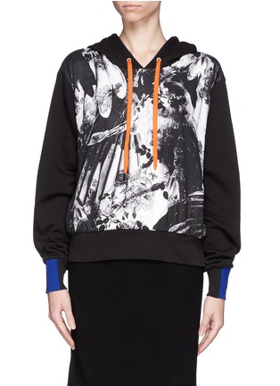 Main View - Click To Enlarge - PREEN BY THORNTON BREGAZZI - 'Maclaine' blackbird print contrast hoodie