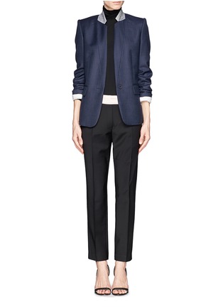 Figure View - Click To Enlarge - ELLERY - Satin waistband tux pants