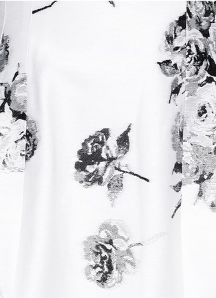 Detail View - Click To Enlarge - PRABAL GURUNG - Rose jacquard molded seam dress